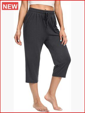 High Waisted Capri Yoga Pants with Pockets Quick Dry Lightweight